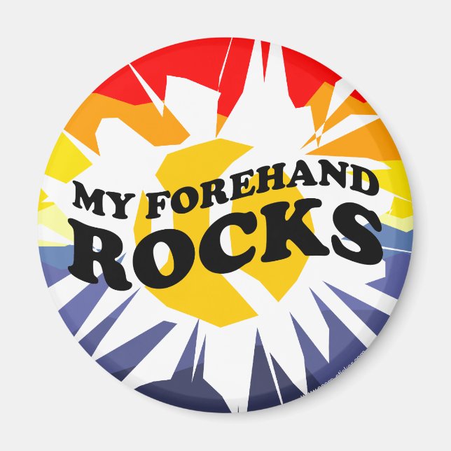 Magnets de tennis ronds - avec design de balle de  (Devant)