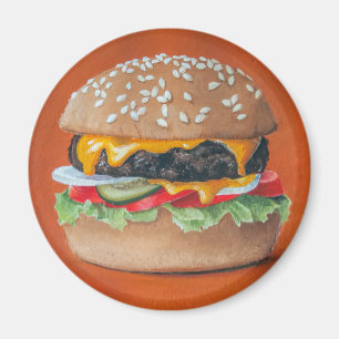 Magnets d'illustration Hamburger