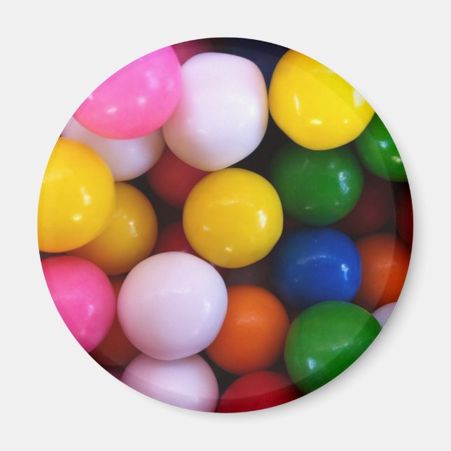 Magnets du réfrigérateur de Gumballs colorés (Devant)