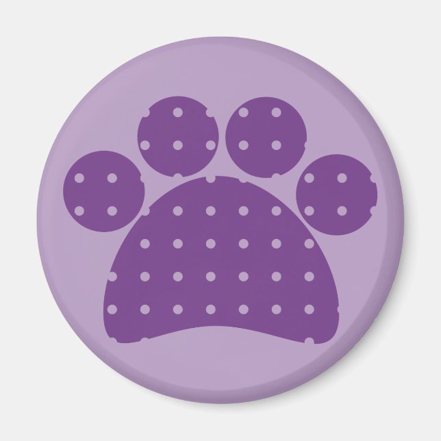 Magnets Empreintes de pattes violets (Devant)