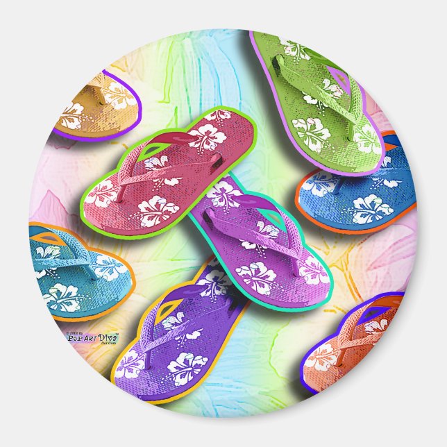 Magnets - FLIP FLOPS Pop Art (Devant)