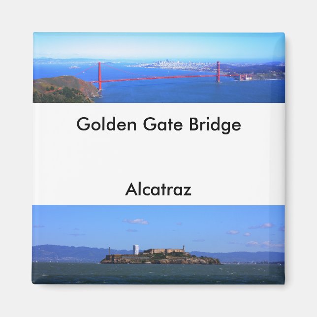 Magnets - Golden Gate Bridge and Alcatraz (Front)
