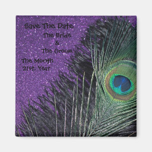 Magnets Mariages de Peacock violet et noir
