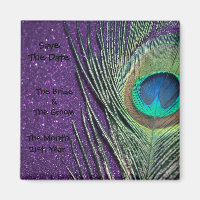 Magnets Mariages de Peacock violet Glitt