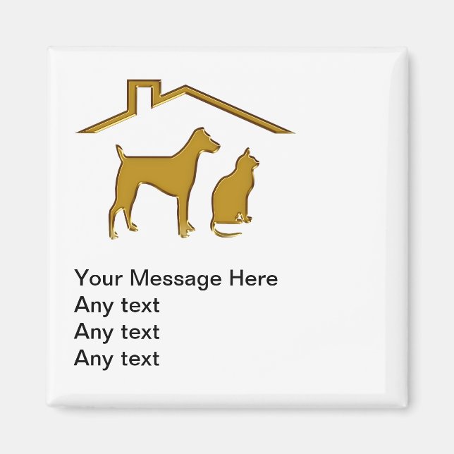 Magnets professionnels du service pour animaux de  (Devant)