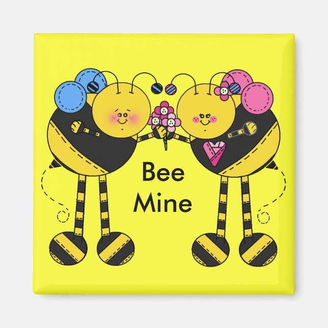 Magnets Valentine de la mine d'abeille (Devant)