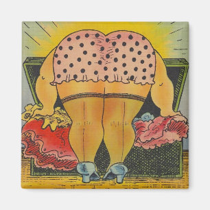 Magnets Vintage Pink & Black polka Dot Bloomers