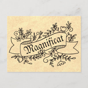 Magnificat Virgin Mary Hymn of Praise Postcard