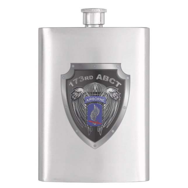 Magnificent 173rd Airborne Brigade Combat Team Hip Flask (Front)