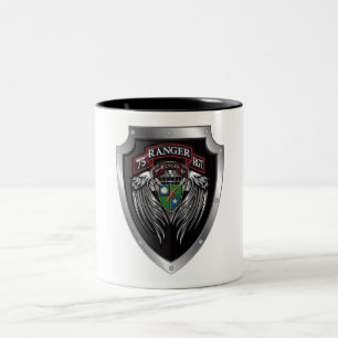 Magnificent 1st Bat 75th Ranger Regimental Scroll Two-Tone Coffee Mug