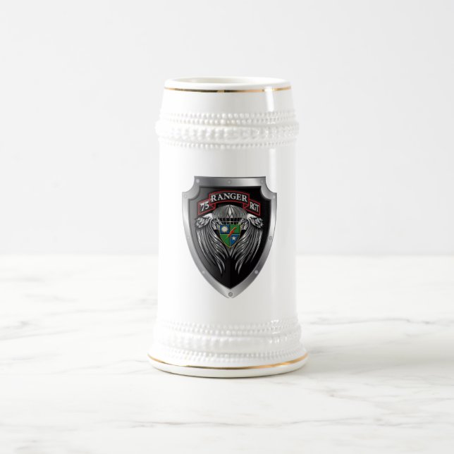 Magnificent 75th Ranger Regimental Scroll Beer Stein (Center)