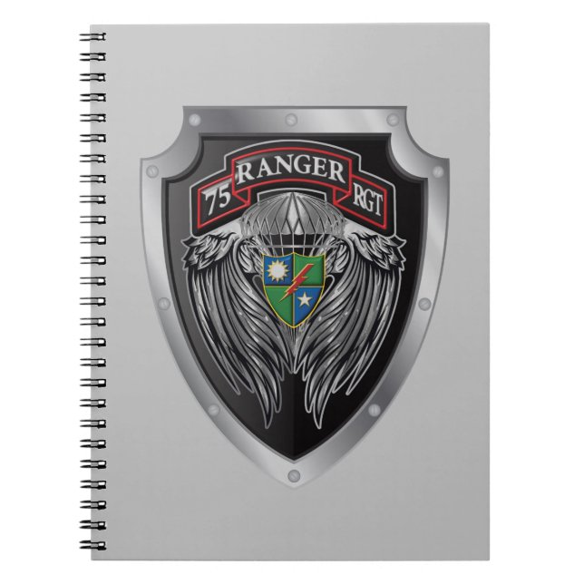Magnificent 75th Ranger Regimental Scroll Notebook (Front)
