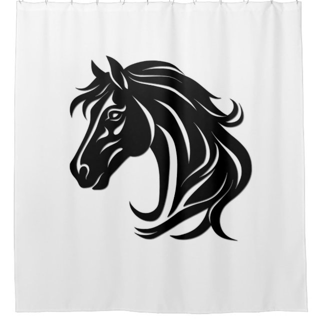 Magnificent Black Horse Head   (Front)