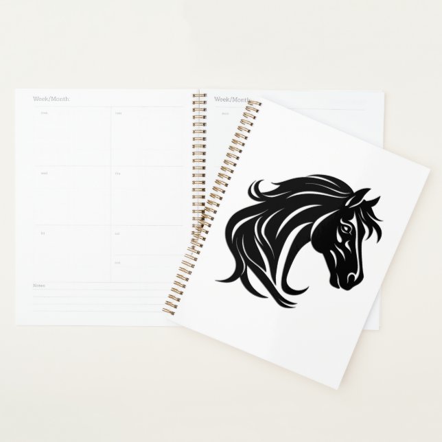 Magnificent Black Horse Head   Planner (Display)
