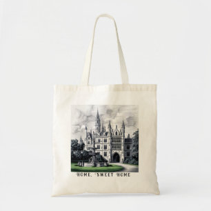Magnificent Castle with Customizable Text Tote Bag