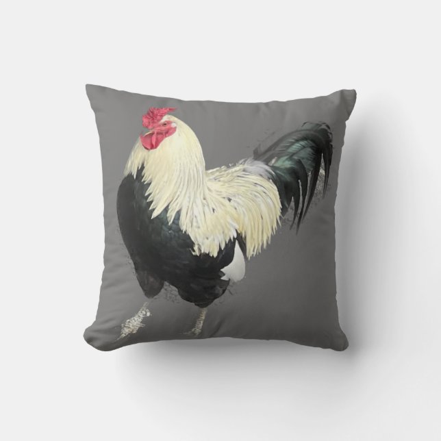 Magnificent Cockerel No 1   Throw Pillow (Front)