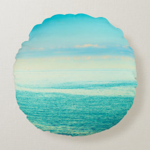 Magnificent colors of the Mediterranean. Italy. Li Round Pillow