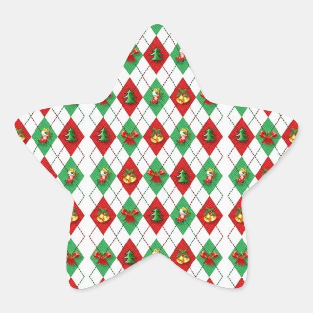 Magnificent Cool Adorable Christmas Ornaments Star Sticker (Front)
