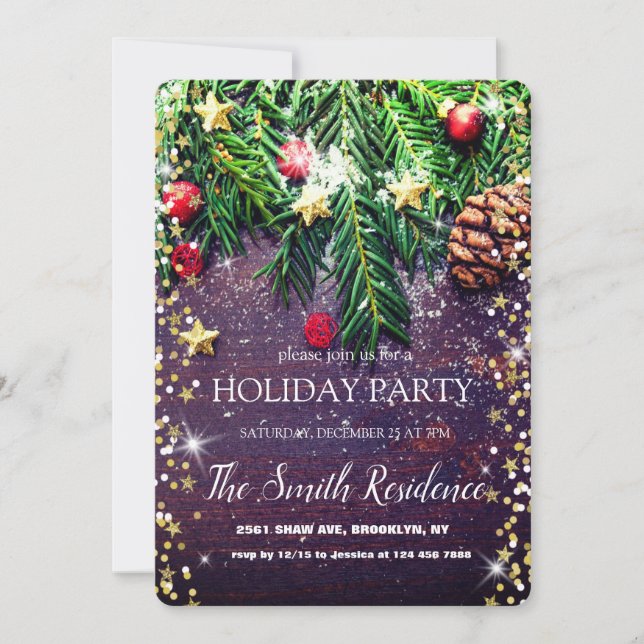 Magnificent  Decorative  Diamonds Frame Invitation (Front)