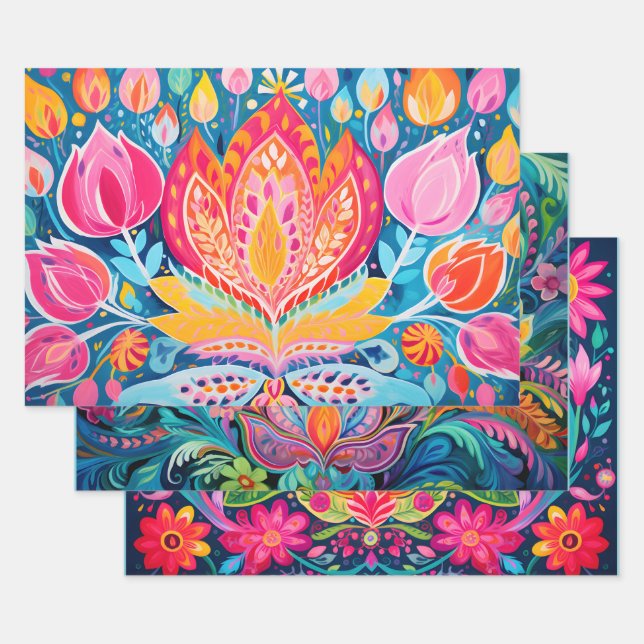 Magnificent Diwali  Wrapping Paper Sheet (Set)