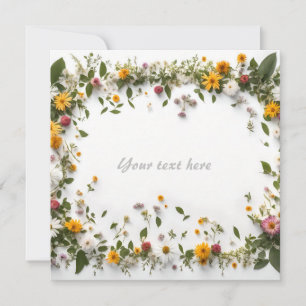 Magnificent floral frame invitation