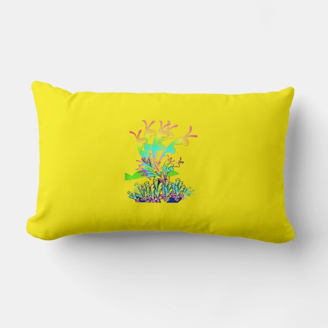 Magnificent Floral Lumbar Pillow (Front)