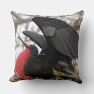 Magnificent Frigate Bird Throw Pillow