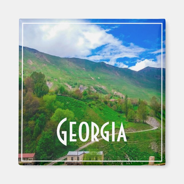 Magnificent Georgia Caucuses Mountains Magnet (Front)