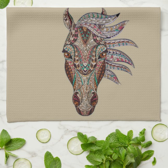 Magnificent Horse Kitchen Towel (Folded)