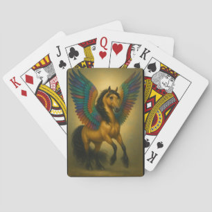 Magnificent Horse With Spectacular Wings Playing Cards