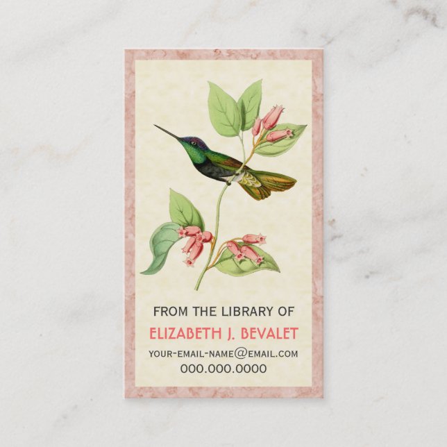 Magnificent Hummingbird Personalized Media Cards (Front)
