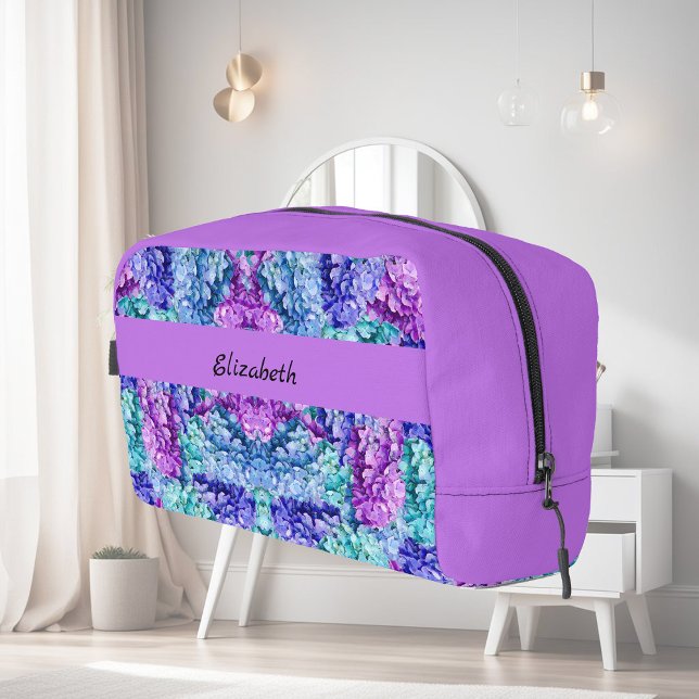 Magnificent hydrangea blossoms, personalizable    dopp kit (Creator Uploaded)