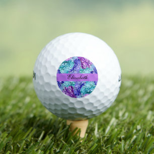 Magnificent hydrangea blossoms, personalizable golf balls