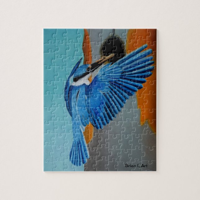 Magnificent Kingfisher Jigsaw Puzzle (Vertical)