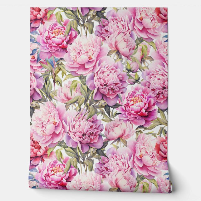 Magnificent Love peonies  Wallpaper (Unrolling)