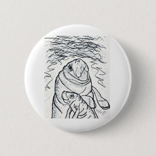Magnificent Manatee 2 Inch Round Button