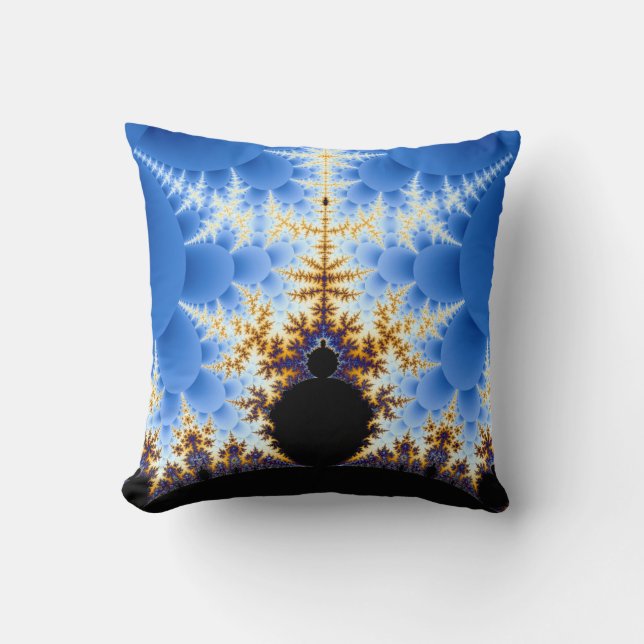 Magnificent Mandelbrot Fractal Throw Pillow (Front)