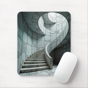Magnificent Marble Spiral Staircase Mouse Pad