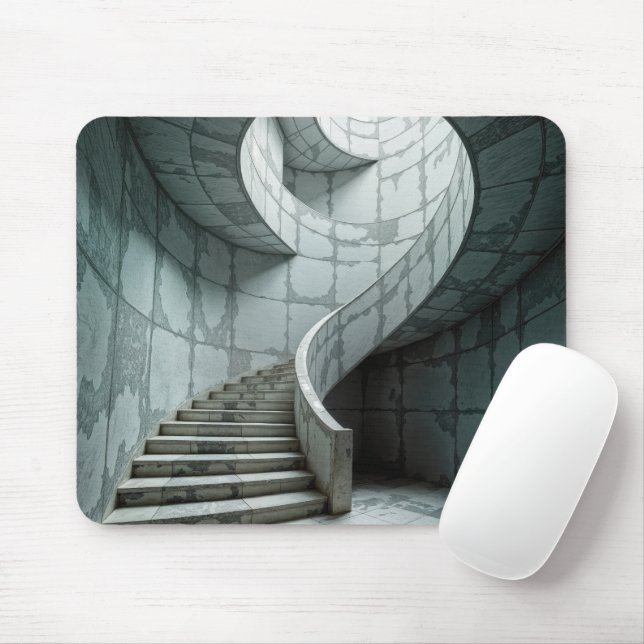 Magnificent Marble Spiral Staircase Mouse Pad (With Mouse)