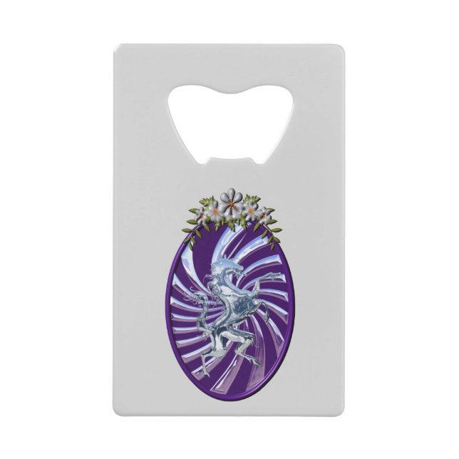 Magnificent Mythical Unicorn Credit Card Bottle Opener (Front)