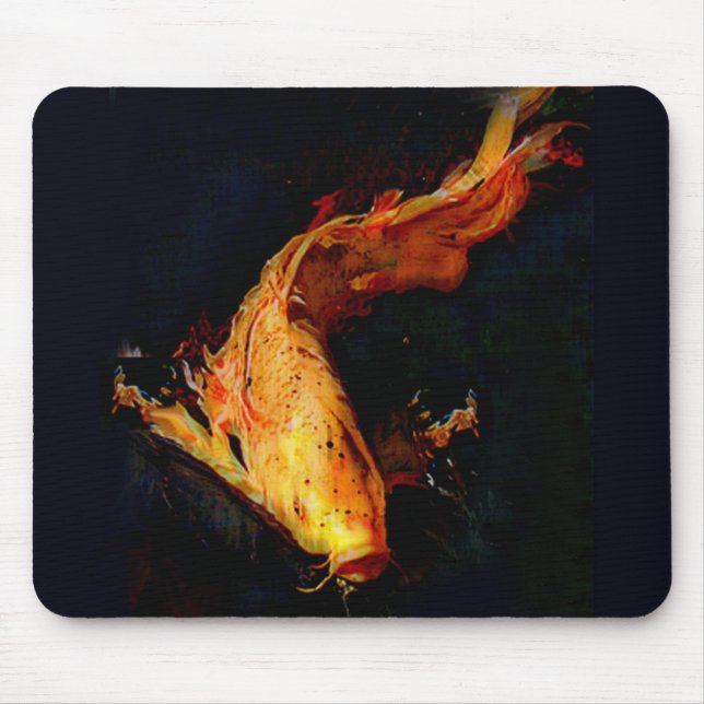 Magnificent Orange Koi Mouse Pad (Front)