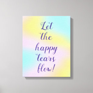 Magnificent Pastel Rainbow Wedding Canvas Print