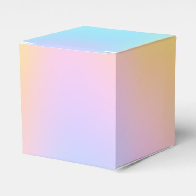 Magnificent Pastel Rainbow Wedding Favor Box (Front Side)