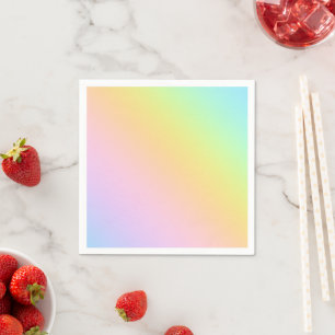 Magnificent Pastel Rainbow Wedding Invitation Napkin