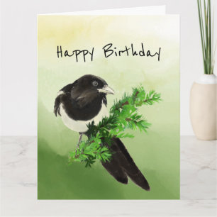 Magnificent Person Magpie Bird Nature Birthday Card