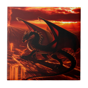 Magnificent Red Dragon Tile