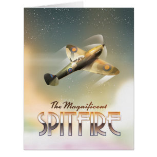 Magnificent Spitfire travel poster print
