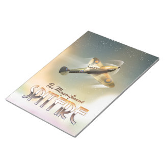 Magnificent Spitfire travel poster print Notepad