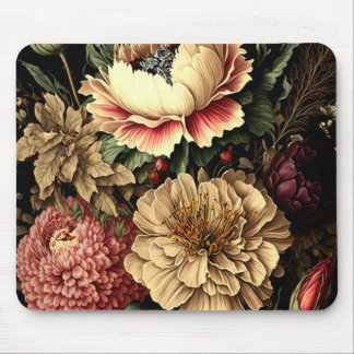 Magnificent Vintage Floral Arrangement Mouse Pad