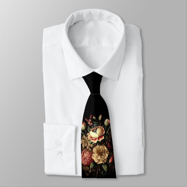 Magnificent Vintage Floral Arrangement  Tie (Tied)